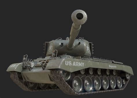 3D model USA Army M46 Patton medium tank in Korean War VR / AR / low-poly | CGTrader