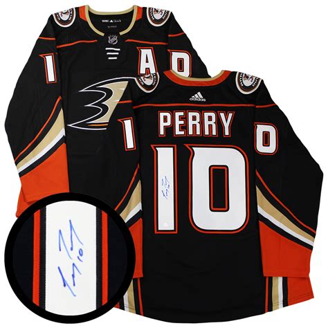 Corey Perry Signed Jersey Ducks Pro Black 2017-19 Adidas - NHL Auctions