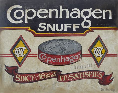 Copenhagen Snuff Print & MAT by ZekesAntiqueSigns on Etsy