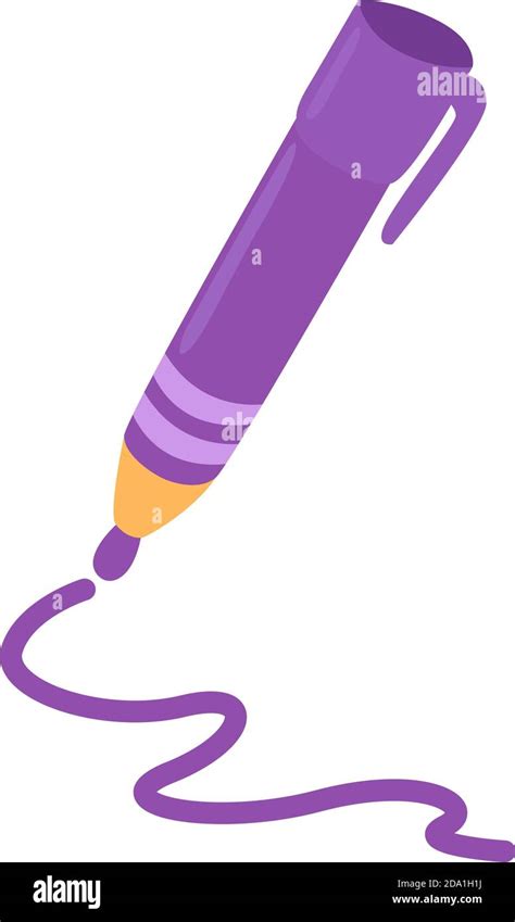 Purple pen ,illustration,vector on white background Stock Vector Image ...