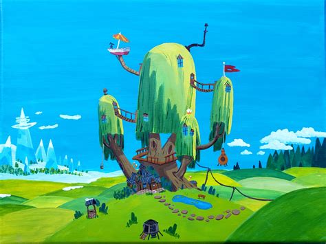 Its my first time watching the show and I painted the treehouse! : r/adventuretime