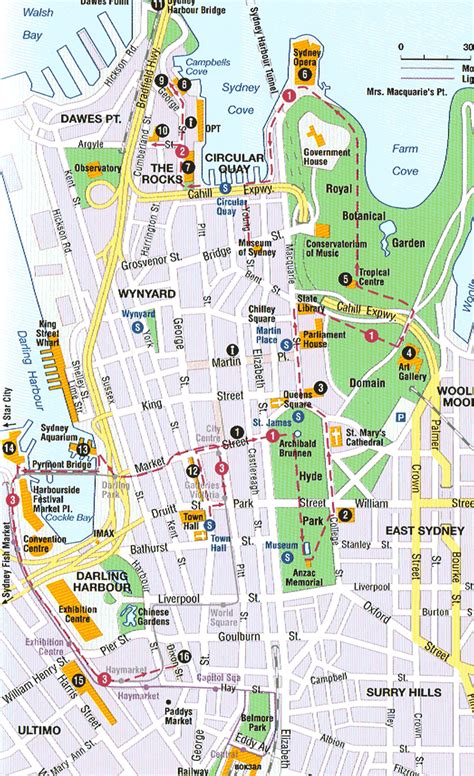 Sydney Tourist Attractions Map Sydney City Map Printable Printable Maps ...