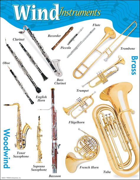 Trend Music Wind Instruments Classroom Learning Poster: Amazon.co.uk ...