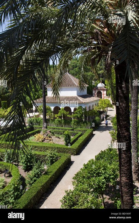 Gardens of the Real Alcazar in Seville, Spain Stock Photo - Alamy