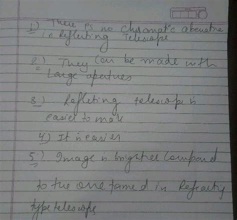 92. Draw a labelled diagram of a reflecting telescope. Write four ...