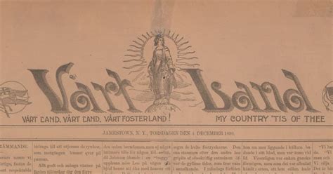 Jamestown Swedes: Swedish American Newspapers/Svensk-Amerikanska Tidningar now online