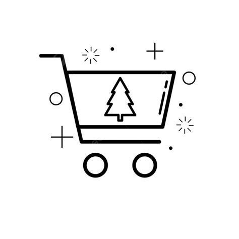 Xmas Sale Vector Design Images, Xmas Sale Icon With Cart And Tree ...