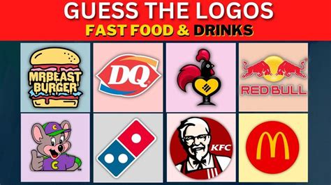 Guess the Fast Food Logo | Logo food, Fast food logos, Guess the logo