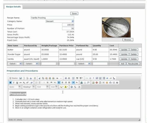 Food Costing Formula For Catering Costing Sheet In Excel Restaurant with Food Cost Spreadsheet ...