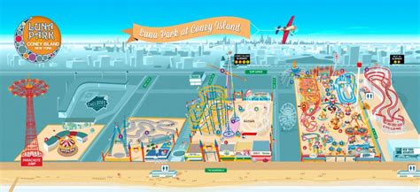 Coney Island Park Map - China Map Tourist Destinations