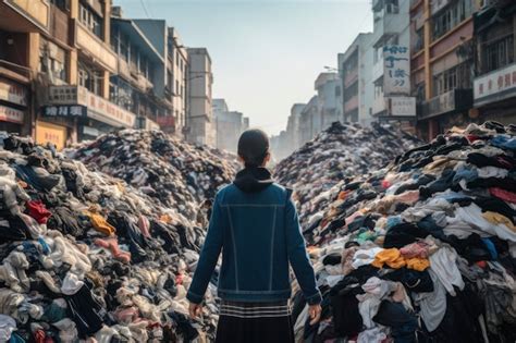 Premium AI Image | Fast fashion environmental impact