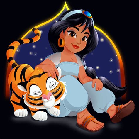 Princess Jasmine and Rajah in 2021 | Disney character drawings ...