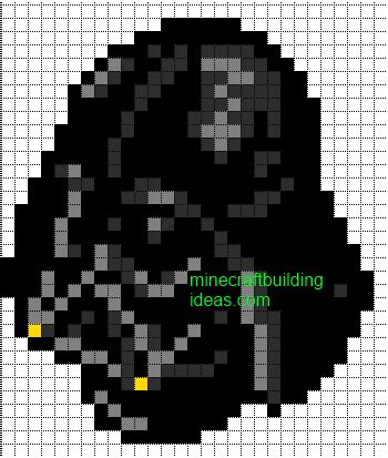 Minecraft Darth Vader Pixel Art Grid - Pixel Art Grid Gallery