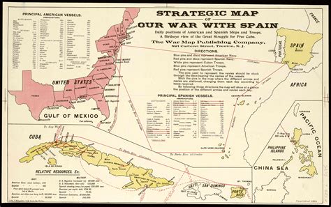 Strategic Map of the Spanish American War | Scrolller