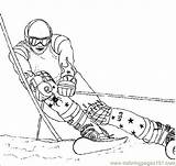 Girl Skiing Coloring Page Pages sketch template