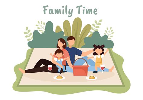 Family Time of Joyful Parents and Children Spending Time Together at ...