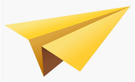 Paper Airplane Png - Yellow Paper Plane Png, Transparent Png - kindpng