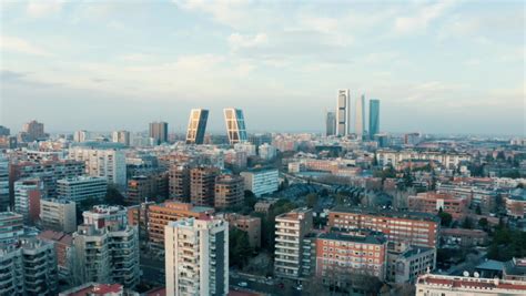 aerial madrid city center breathtaking view Stock Footage Video (100% ...