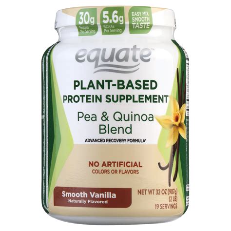 Equate Plant-Based Protein Supplement, Smooth Vanilla, 2 lbs - Walmart.com