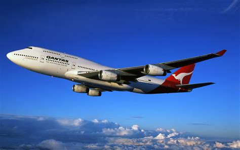 Qantas Boeing 747-438 VH-OJH "City of Darwin" in a promotional image for the airline. VH-OJH ...