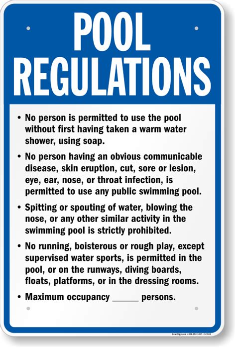 Nebraska Pool Rules And Regulations Sign, SKU: S-7613