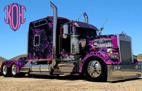 Custom pink Kenworth T800 | Semi-remorque, Voiture tuning, Camion