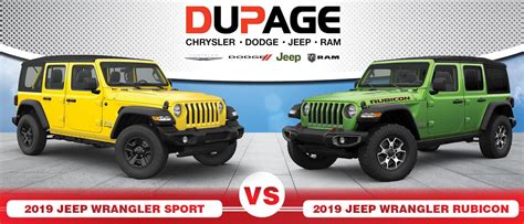 2019 Jeep Wrangler: Sport vs Rubicon Key Differences | DuPage CDJR