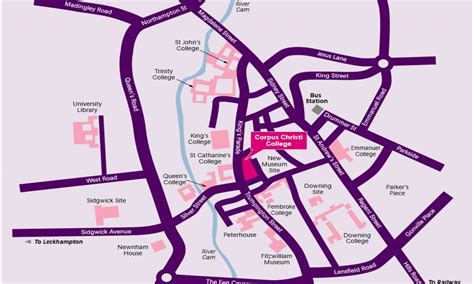 Map of Cambridge Colleges – T5 CAMBRIDGE UK