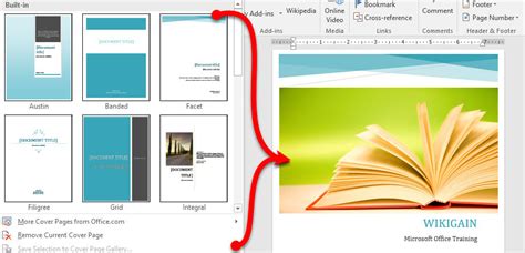 How to Add Cover Page in Microsoft Word 2016 - wikigain