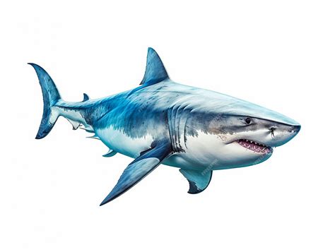 Premium AI Image | Great white shark isolated on white background