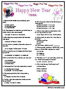 New Years Trivia is a Fun Way to Learn some New Years Facts.