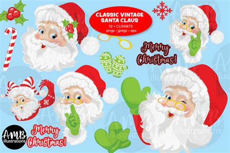 Vintage Santa Clip Art