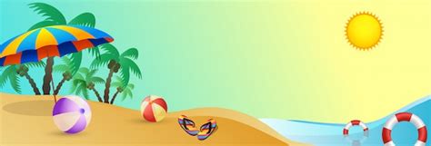 Premium Vector | Beach banner