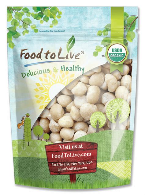 Organic Macadamia Nuts | FoodToLive.com | Free Shipping, No Tax.