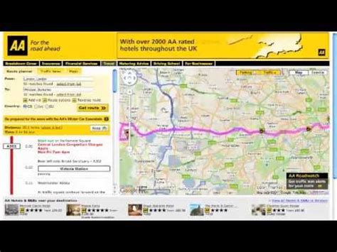 AA Route Finder in action - Guide to using the AA Route planner - YouTube