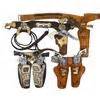 Toy cap gun & holster sets (4), Gunsmoke Marshall Matt Dillon single brown leather holster w/bronze-