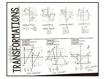 Geometry - Similarity and Transformations Foldable by iteachalgebra