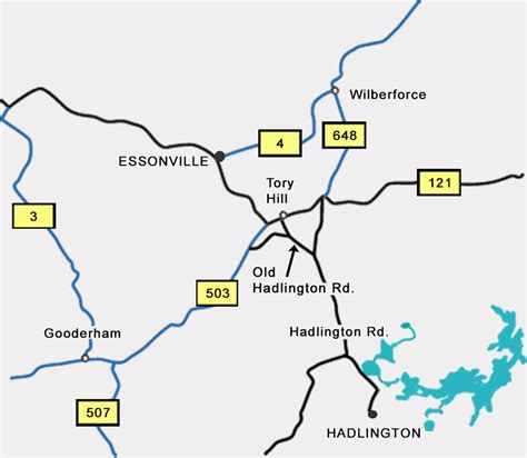 Hadlington Map Detailed - ghosttownpix.com