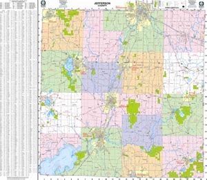 TheMapStore | Jefferson County Wisconsin Wall Map