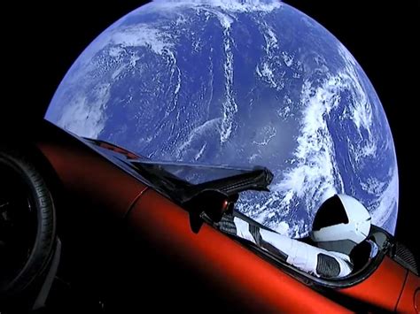 Breathtaking Pictures Of Tesla Car Flying Through Space