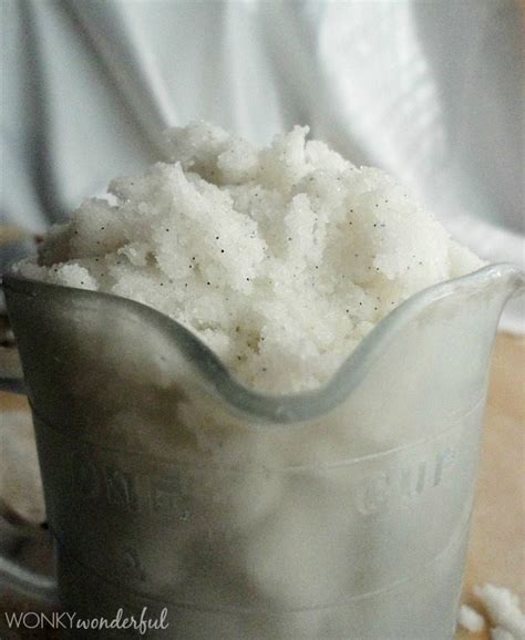 Easy Homemade Body Scrub: Vanilla Coconut - WonkyWonderful