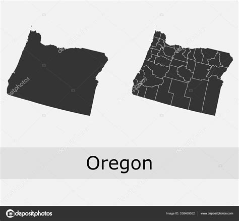 Oregon counties vector map Stock Vector Image by ©Litteralis #338469552