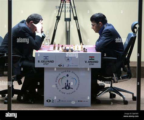 Challenger Boris Gelfand (Israel) and World Champion Viswanathan Anand ...