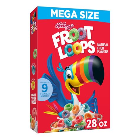 Kellogg's Froot Loops Cold Breakfast Cereal, Original, 28 Oz, Box ...