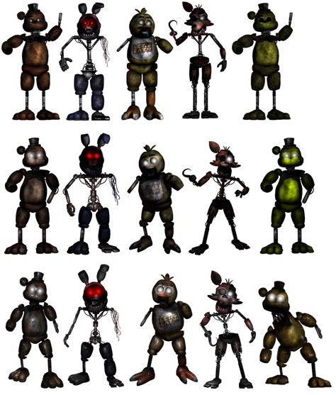 ignited classic animatronics (fnaf 1, vr and ar) by SpringCraft20 on DeviantArt