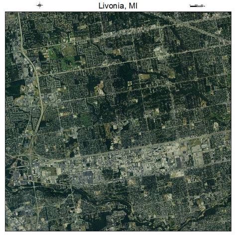 Aerial Photography Map of Livonia, MI Michigan