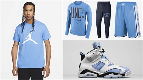 Air Jordan 6 UNC Shirts Hats Clothing Outfits