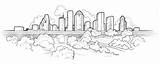 Houston City Skyline Tattoo Drawings Sketch Coloring Page sketch template