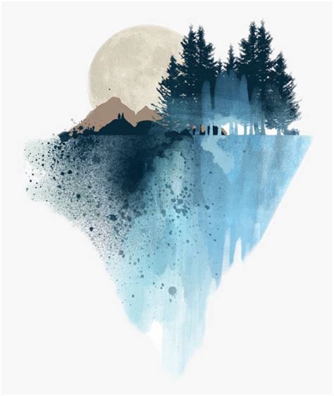 Transparent Mountain Scenery Clipart - Watercolor Art, HD Png Download - kindpng