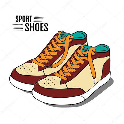 Cartoon sport shoes. Vector illustration — Stock Vector © oasis15 #77457226